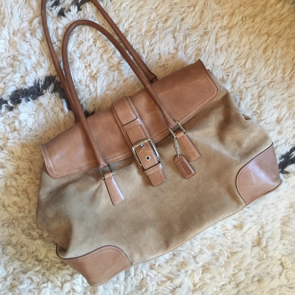 COACH leather and suede bag